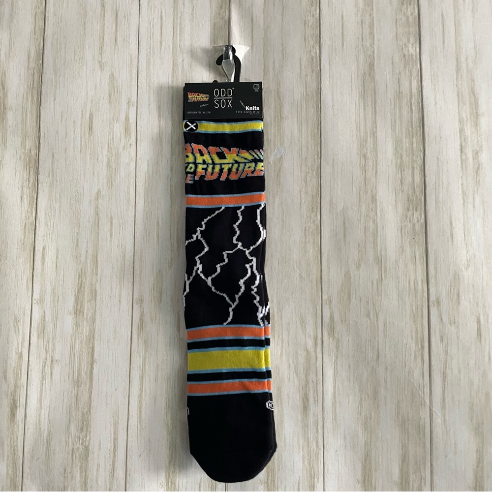 NEW ODD SOX Back to the Future Socks 8-12 Knit